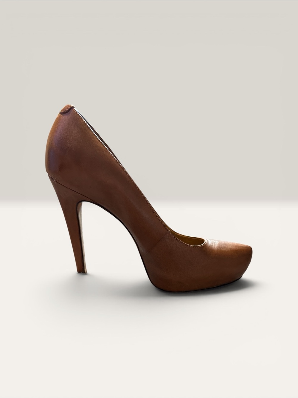 Aldo Brown Leather High Heel Pump